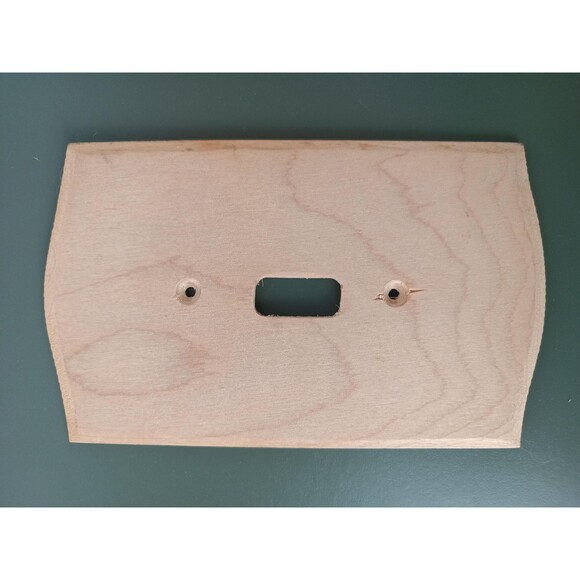 Lot Of Four (4) Raw Wood Single Light Switch Covers Large Old New Stock - Picture 6 of 10